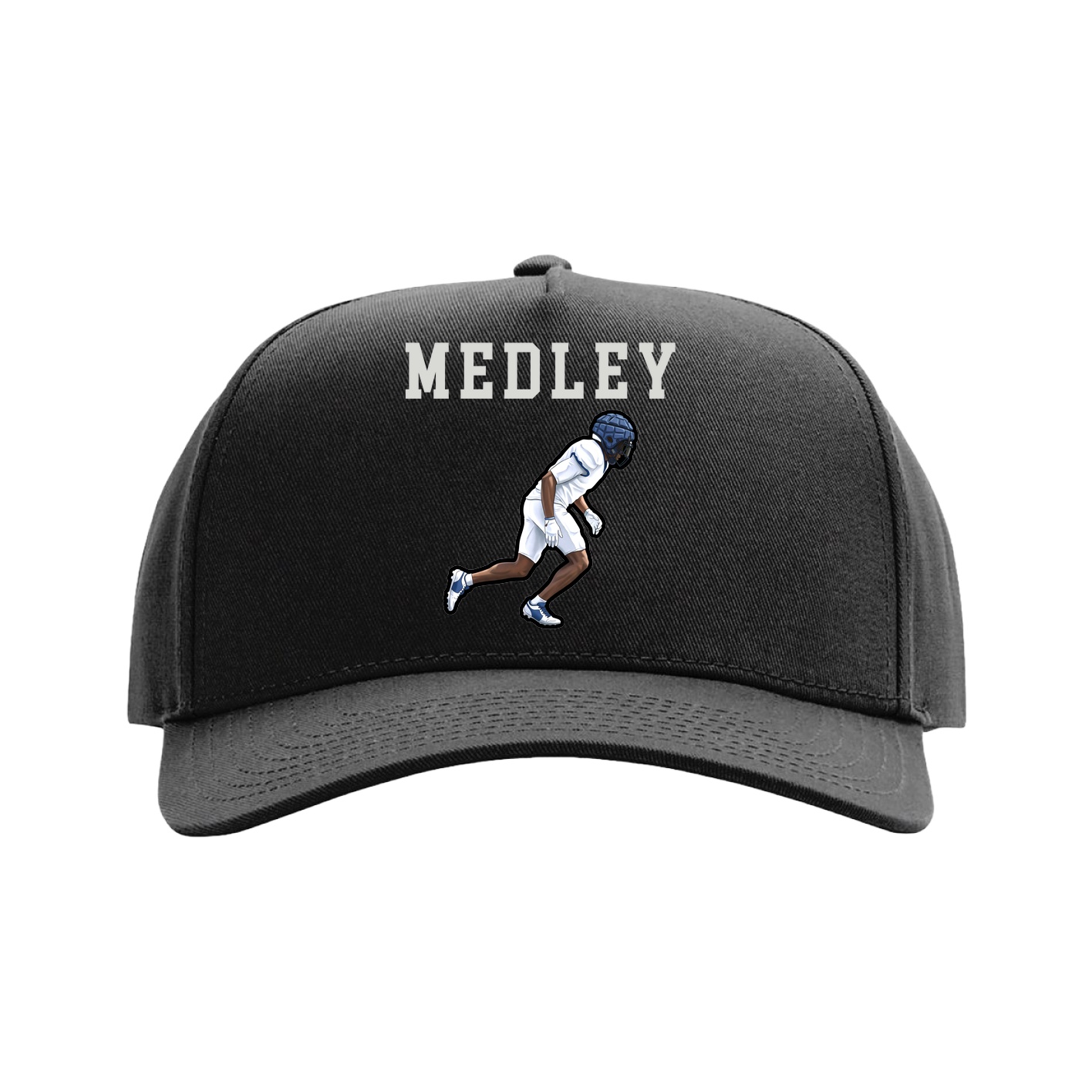 Full Fabric Five-Panel Champ Cap — Shirsey in Black