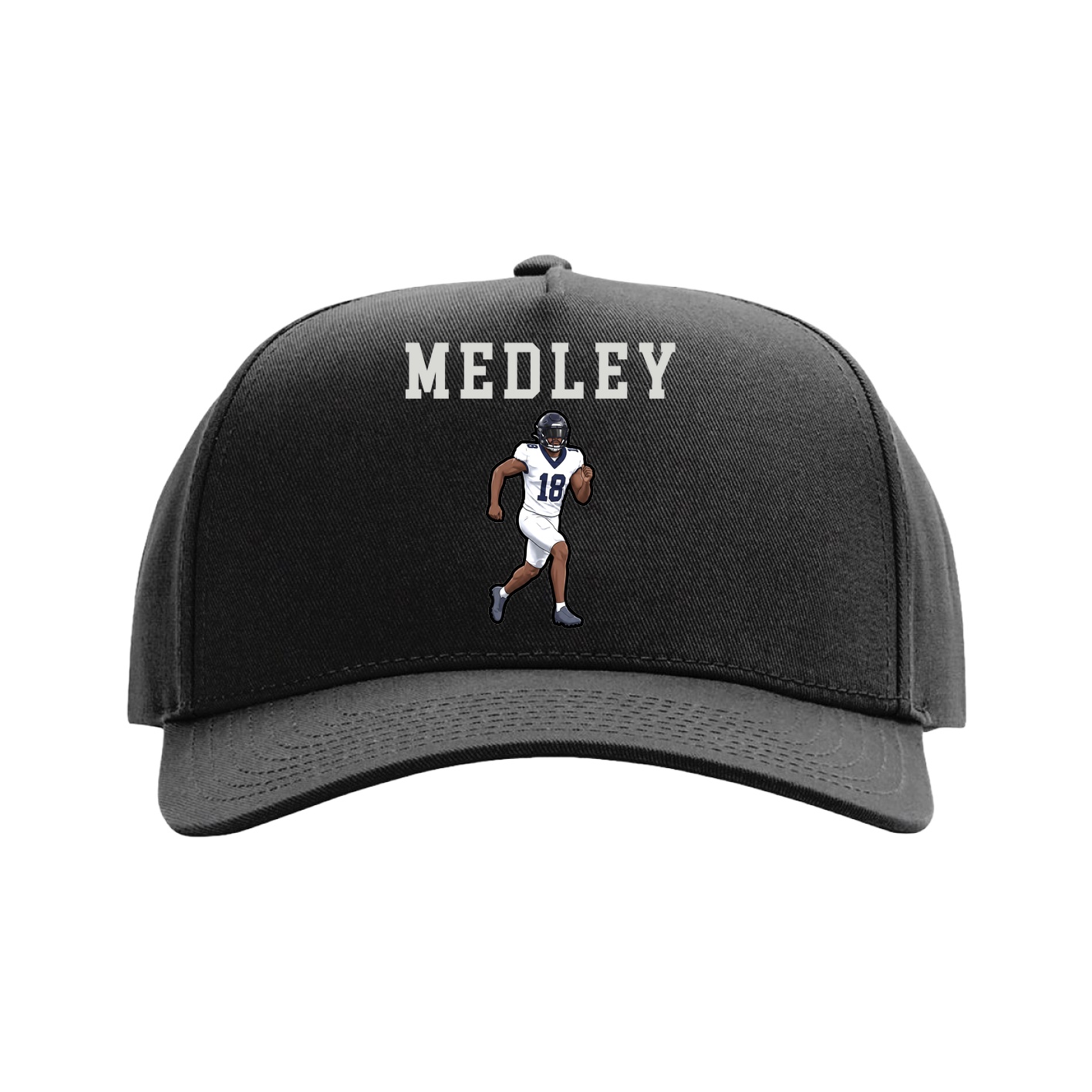 Full Fabric Five-Panel Champ Cap — Shirsey in Black