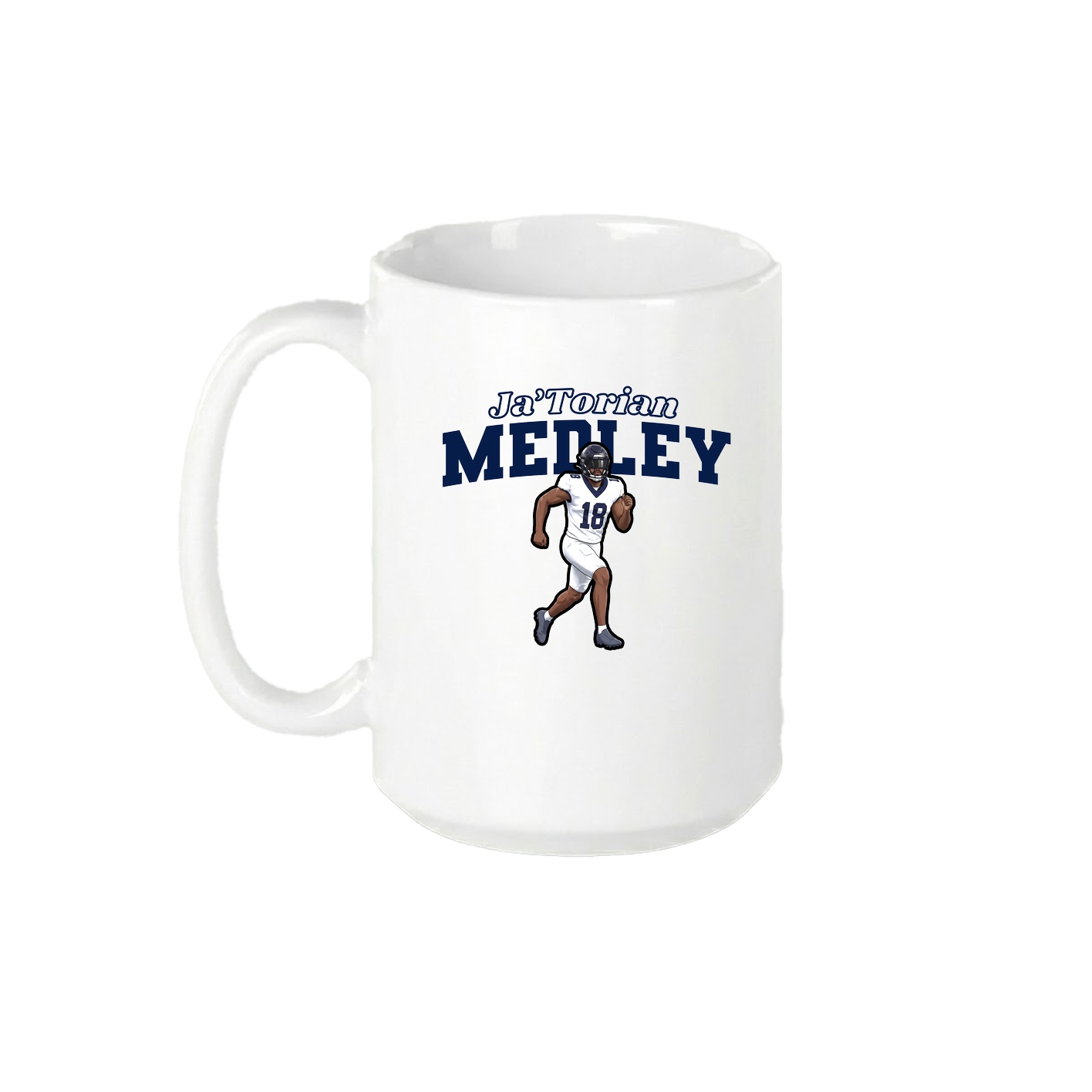 15oz Coffee Mug — Name Arch in White