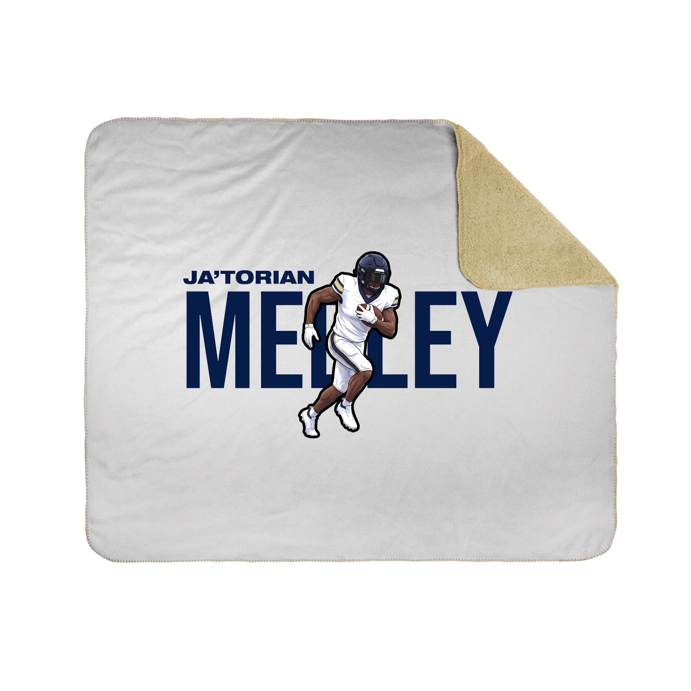 Throw Blanket — Player Name in White