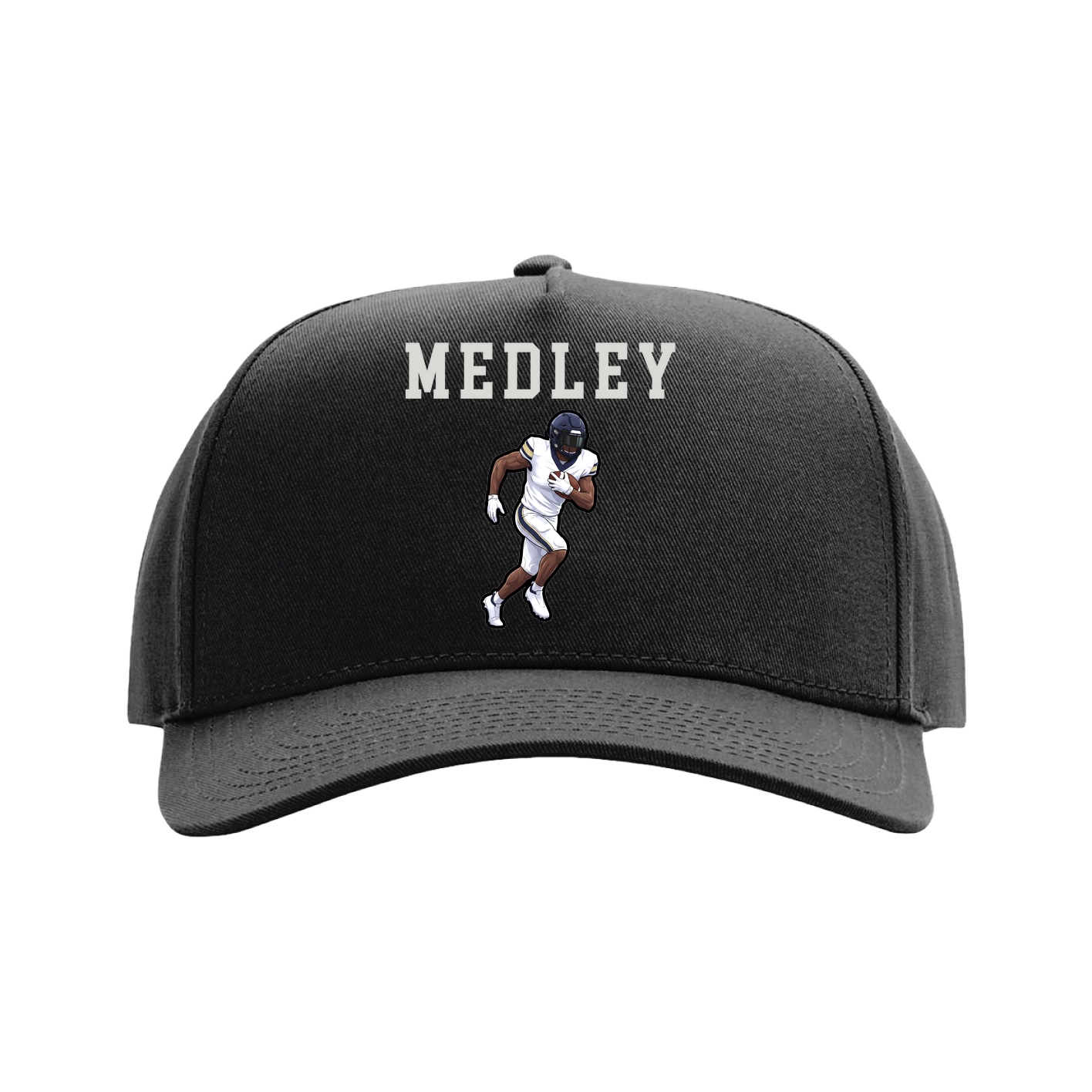 Full Fabric Five-Panel Champ Cap — Shirsey in Black
