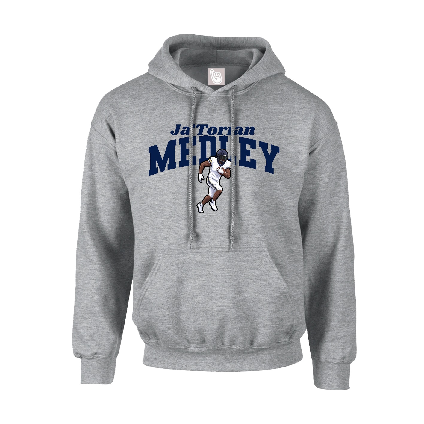 Youth Hoodie — Signature Arch in Grey