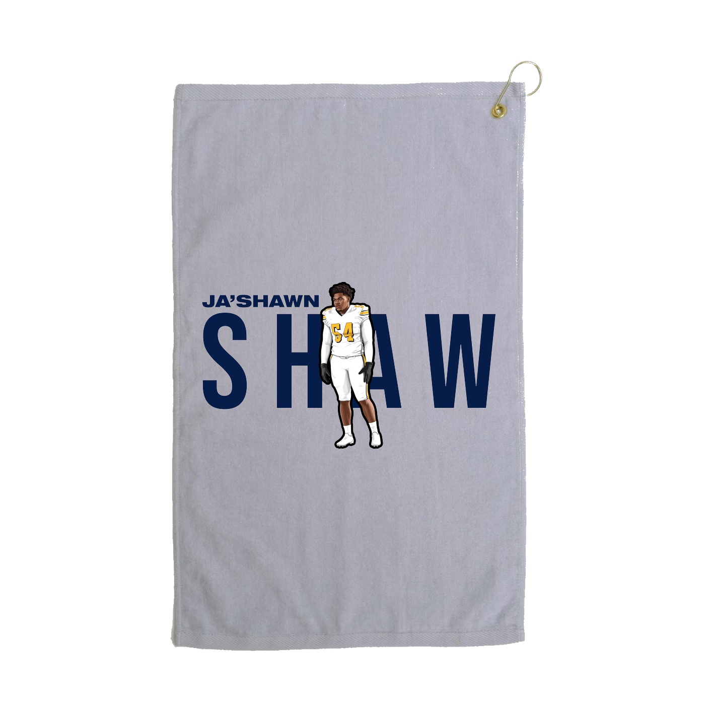 Golf Towel — Player Name in Grey