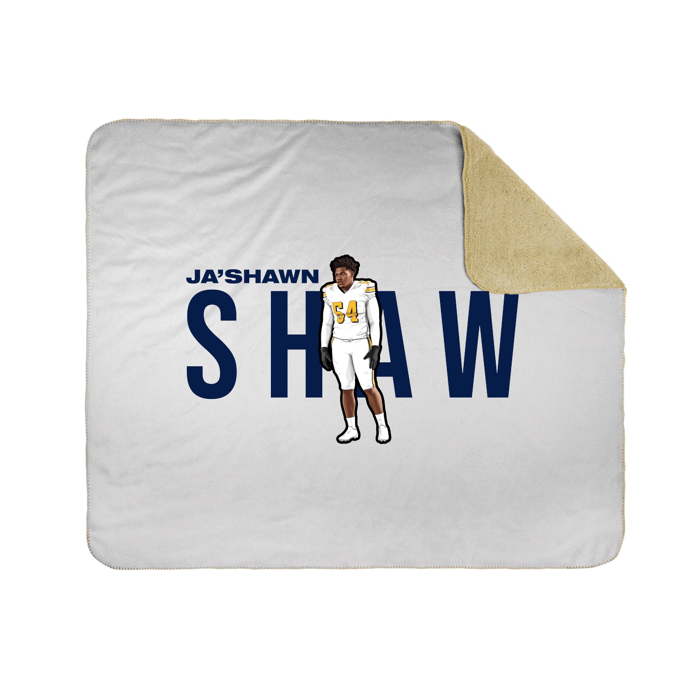 Throw Blanket — Player Name in White