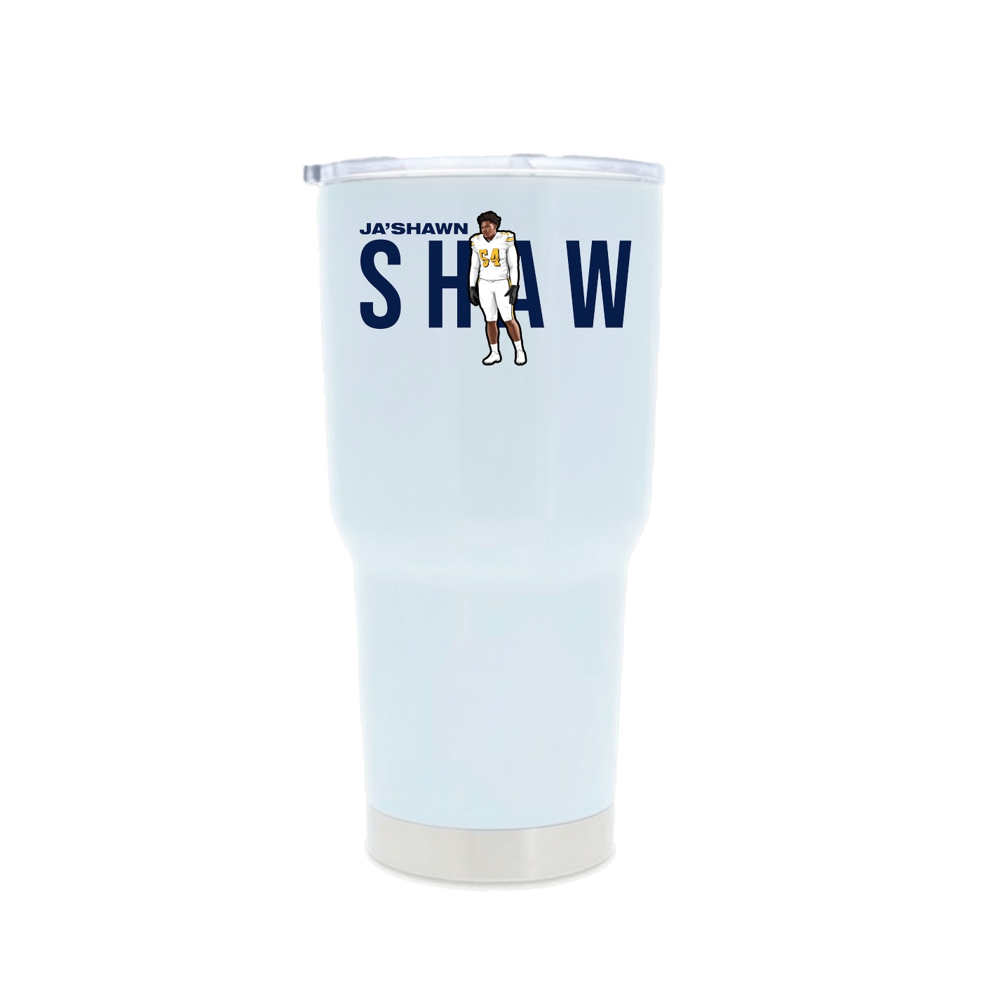 30oz Stainless Steel Tumbler — Player Name in White