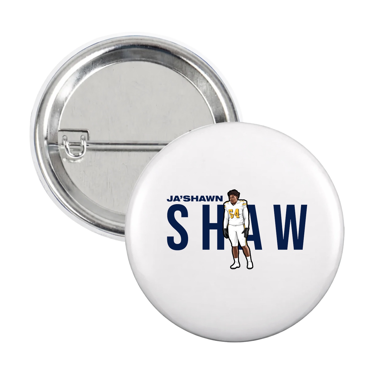 Game Day Button — Player Name in White