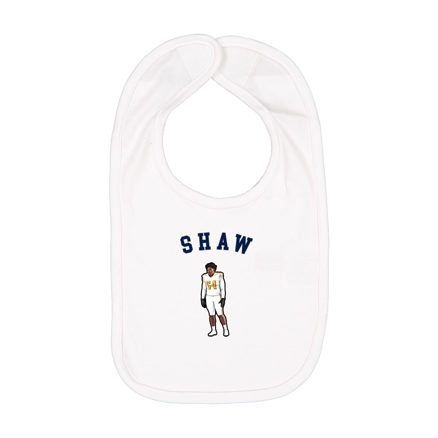 Infant Bib — Shirsey Arch in White