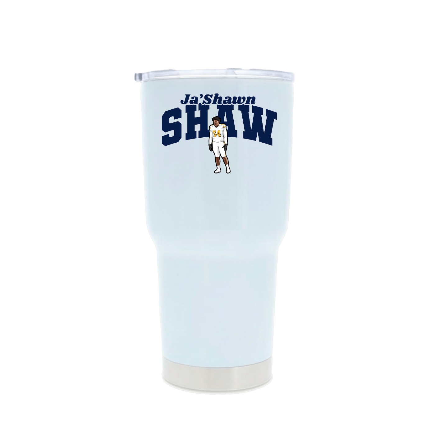 30oz Stainless Steel Tumbler — Signature Arch in White