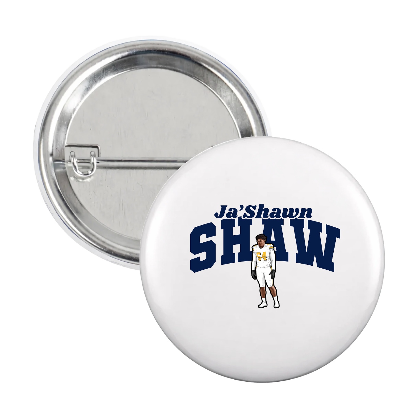 Game Day Button — Signature Arch in White