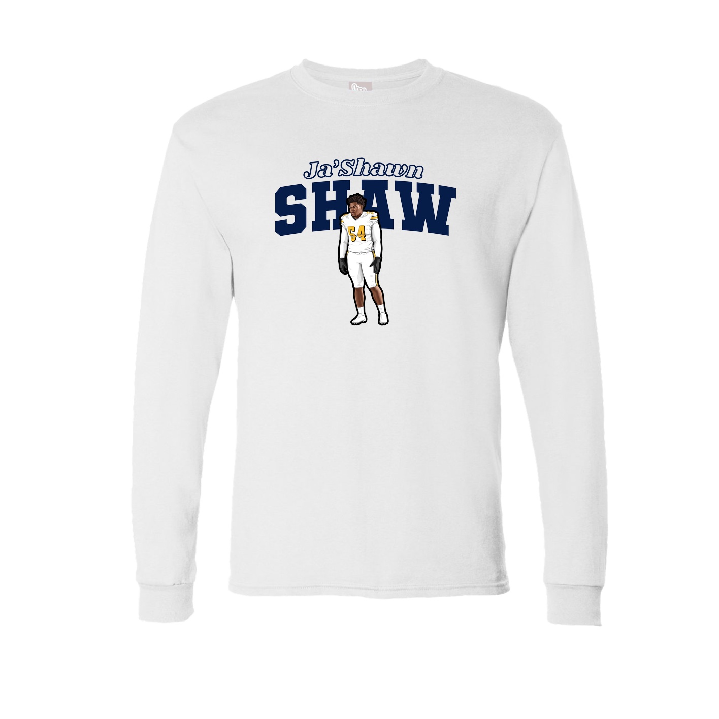 Long Sleeve Tee — Name Arch in White