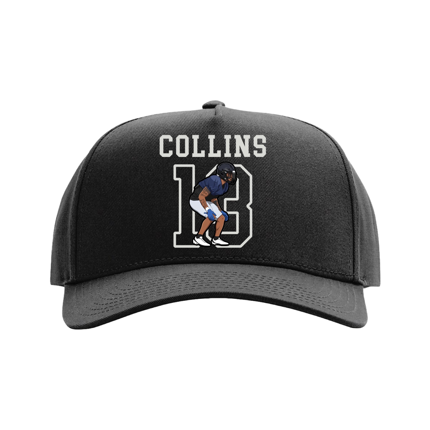 Full Fabric Five-Panel Champ Cap — Shirsey in Black
