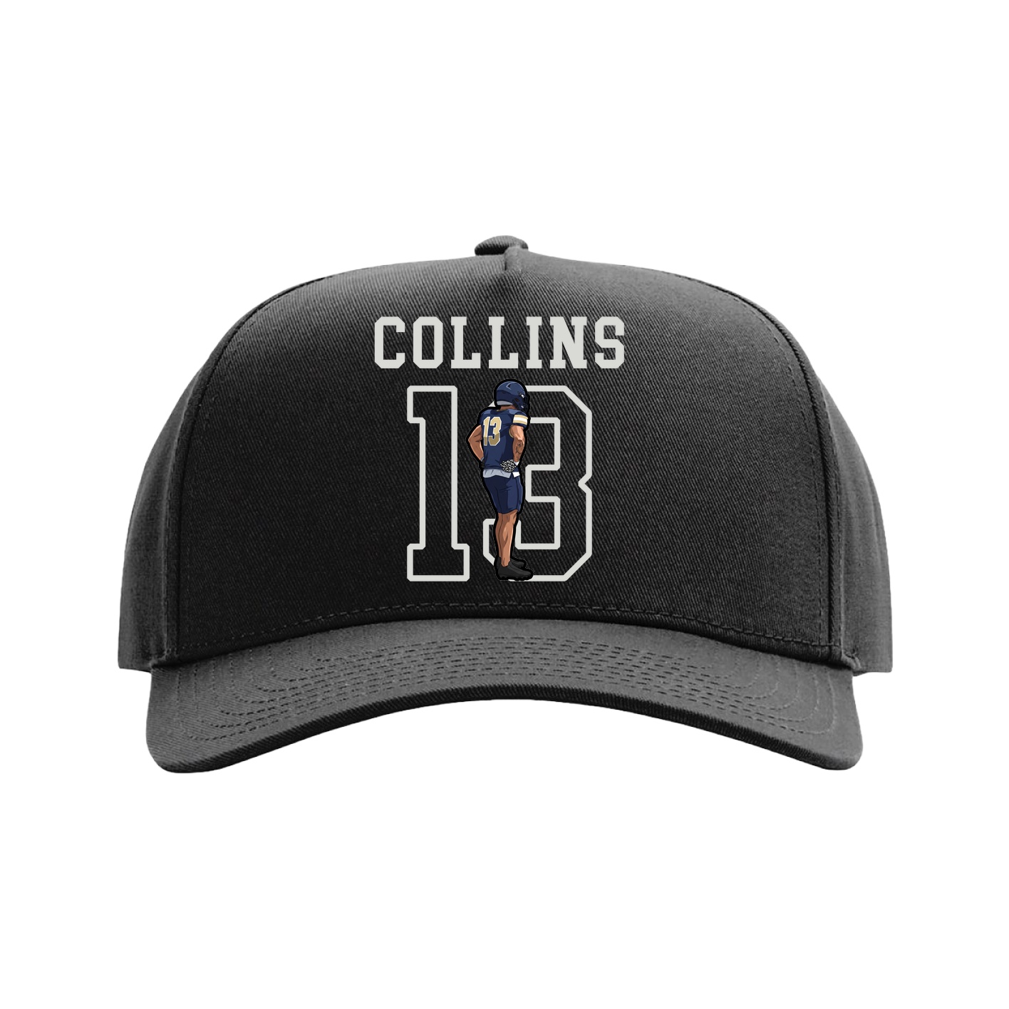 Full Fabric Five-Panel Champ Cap — Shirsey in Black