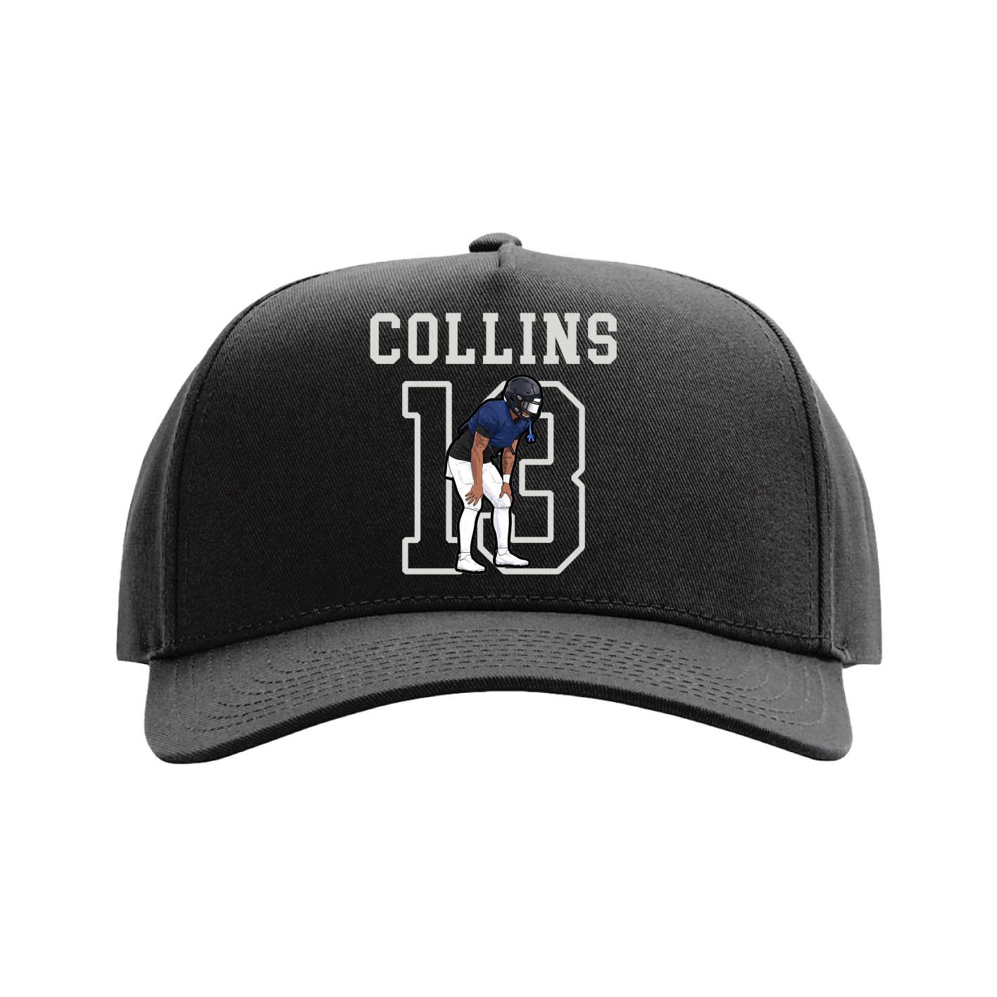 Full Fabric Five-Panel Champ Cap — Shirsey in Black
