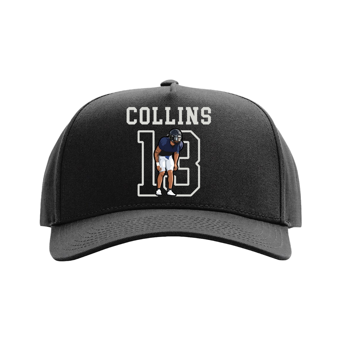 Full Fabric Five-Panel Champ Cap — Shirsey in Black