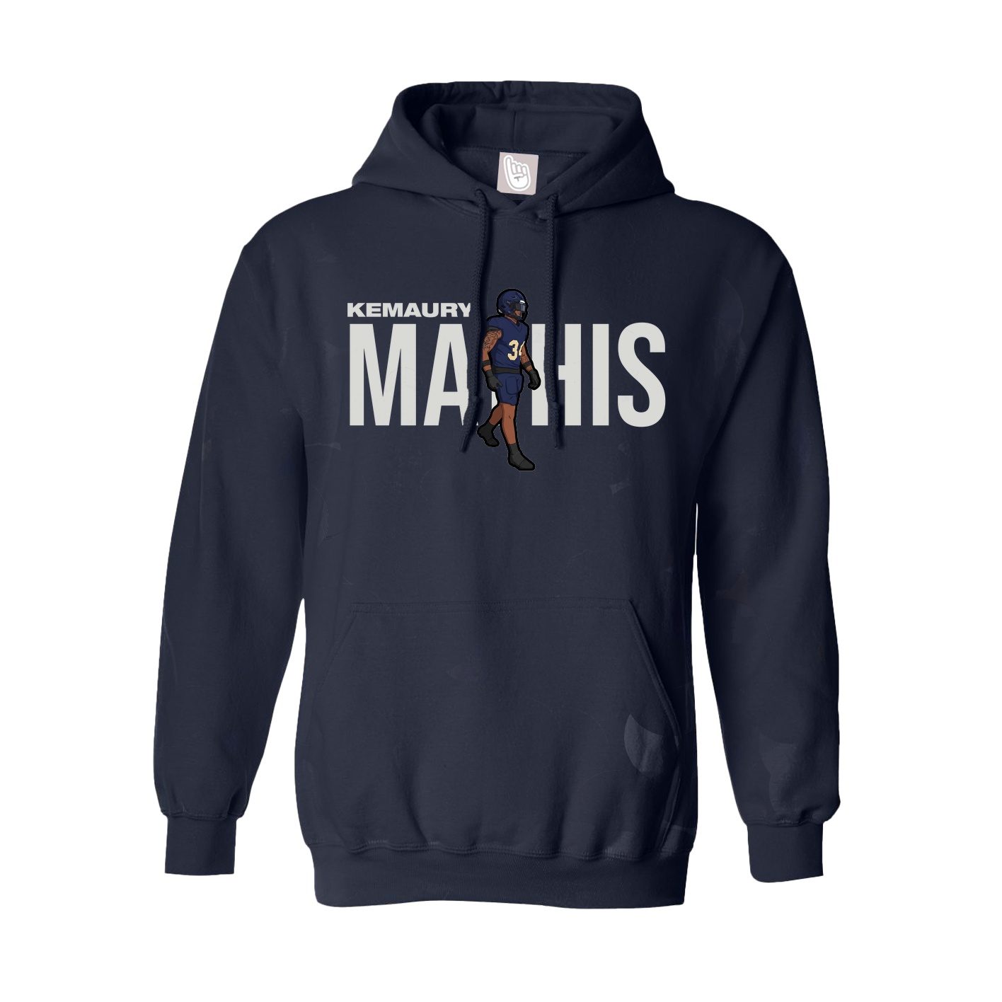 Hoodie — Player Name in Navy