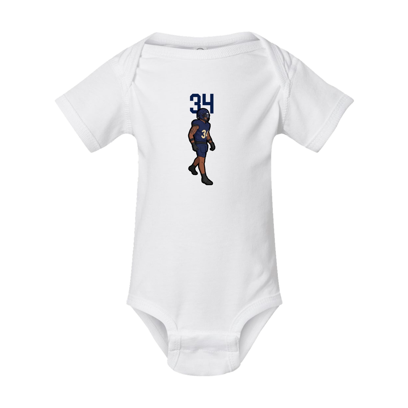 Baby Onesie — Number Top in White
