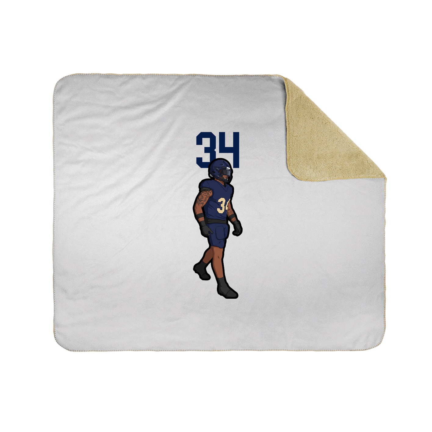Throw Blanket — Number Top in White