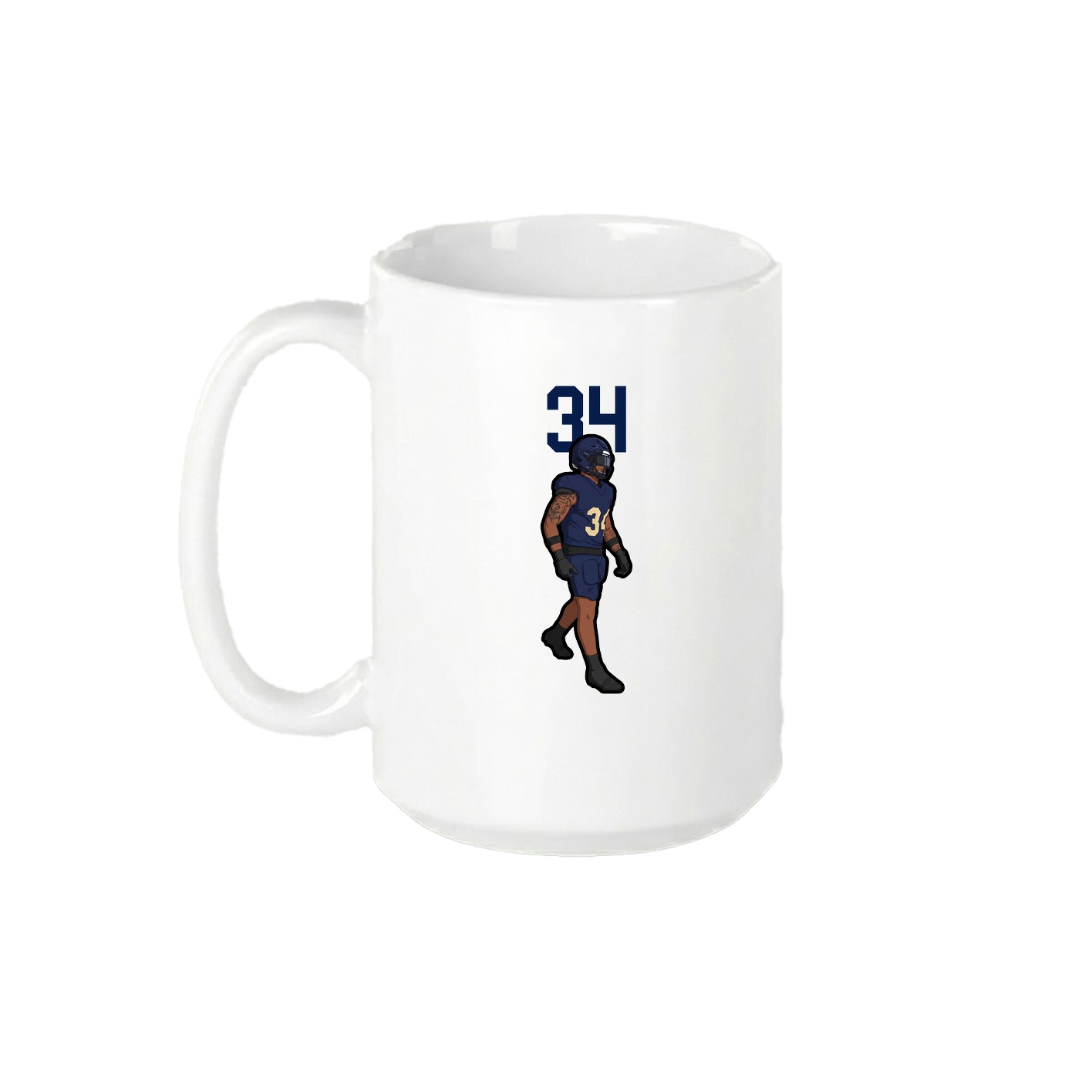 15oz Coffee Mug — Number Top in White