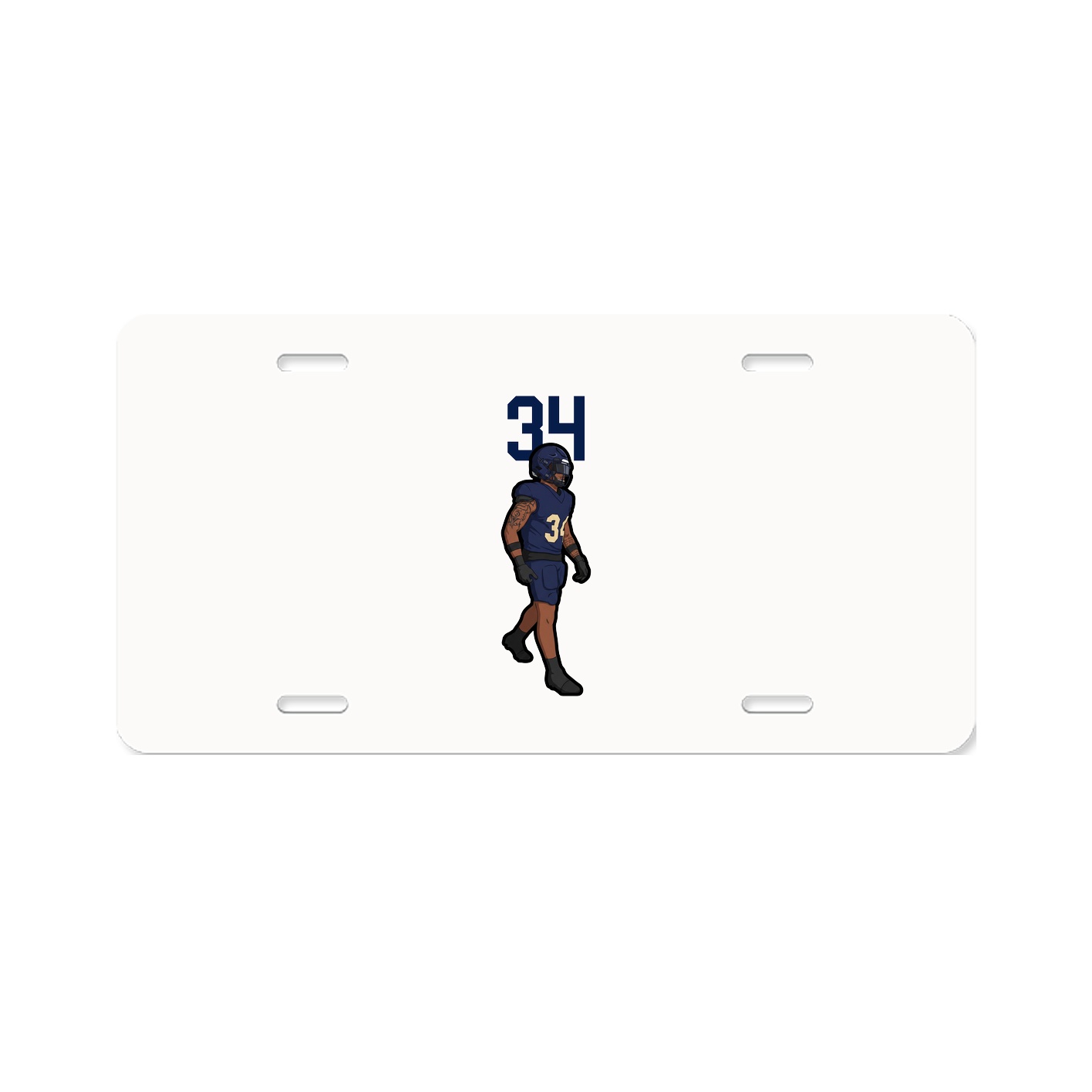 License Plate — Number Top in Classic