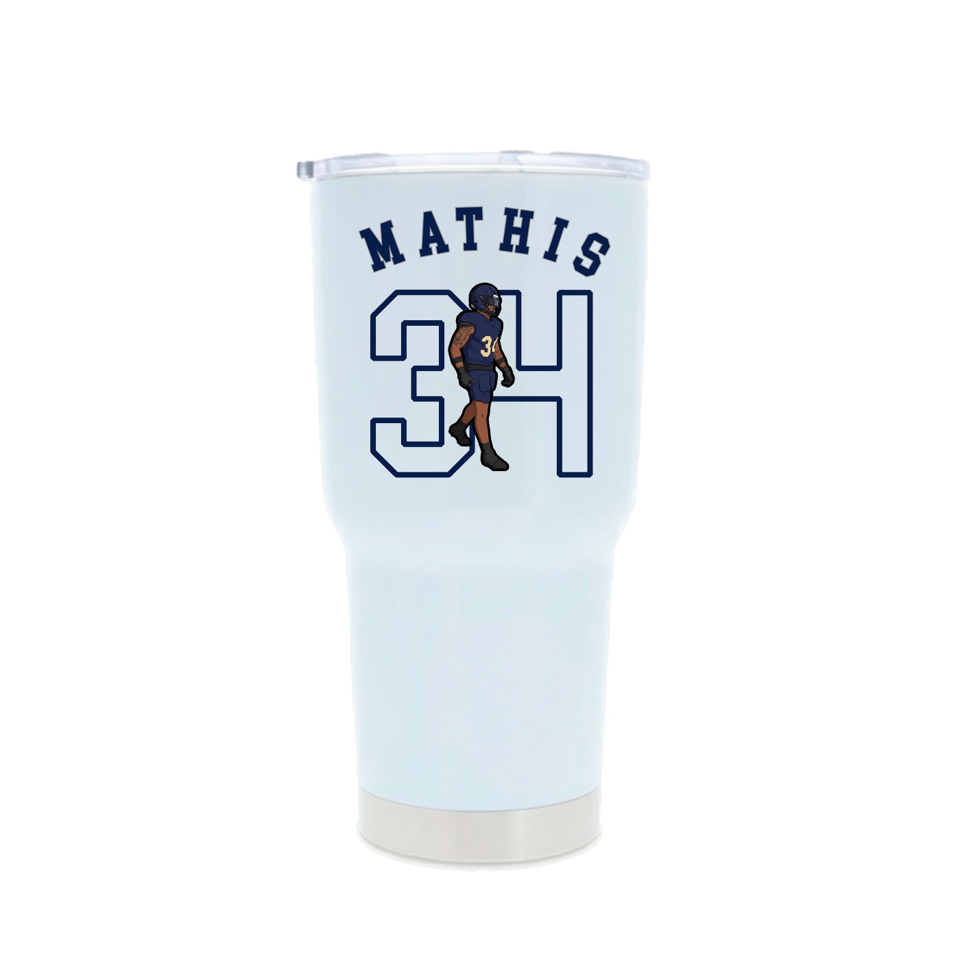 30oz Stainless Steel Tumbler — Shirsey Arch in White