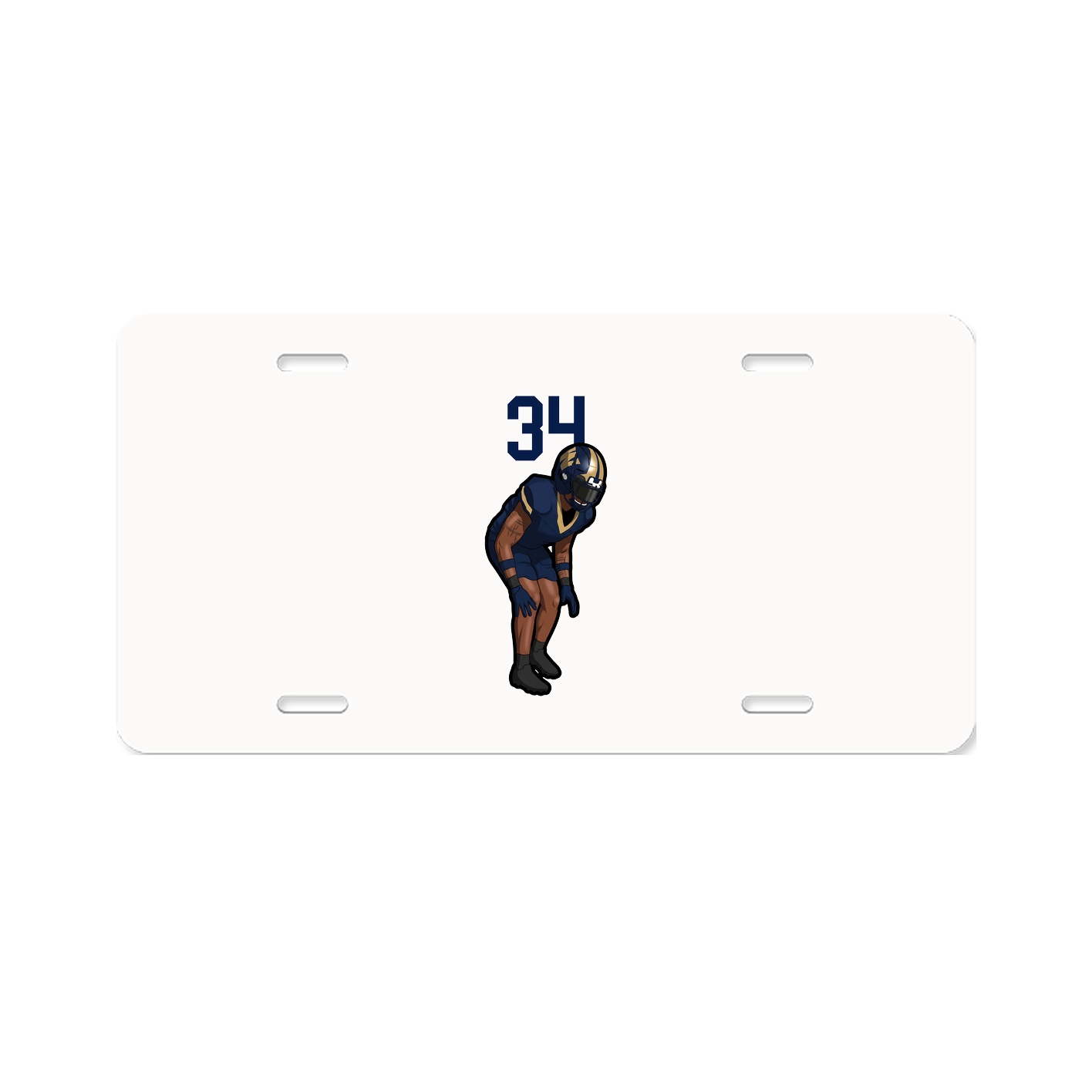 License Plate — Number Top in Classic