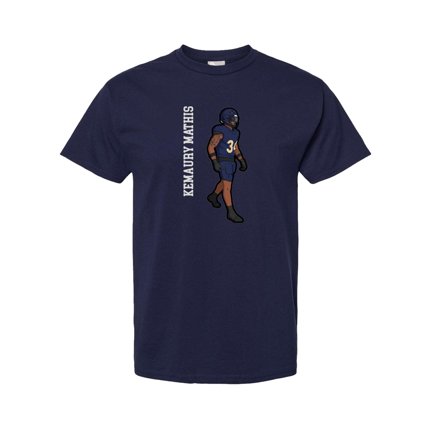 Youth Tee — Name Vertical in Navy