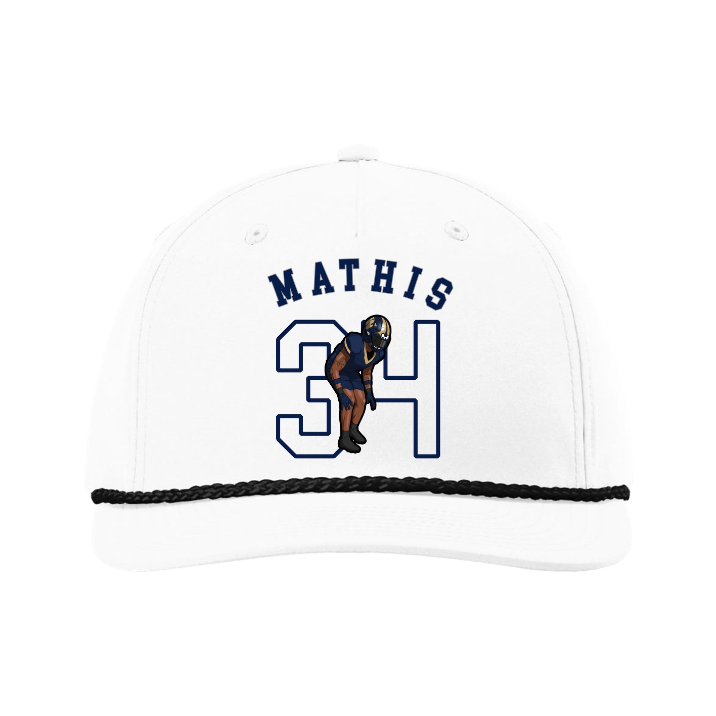 Five-Panel Classic Rope Cap — Shirsey Arch in White