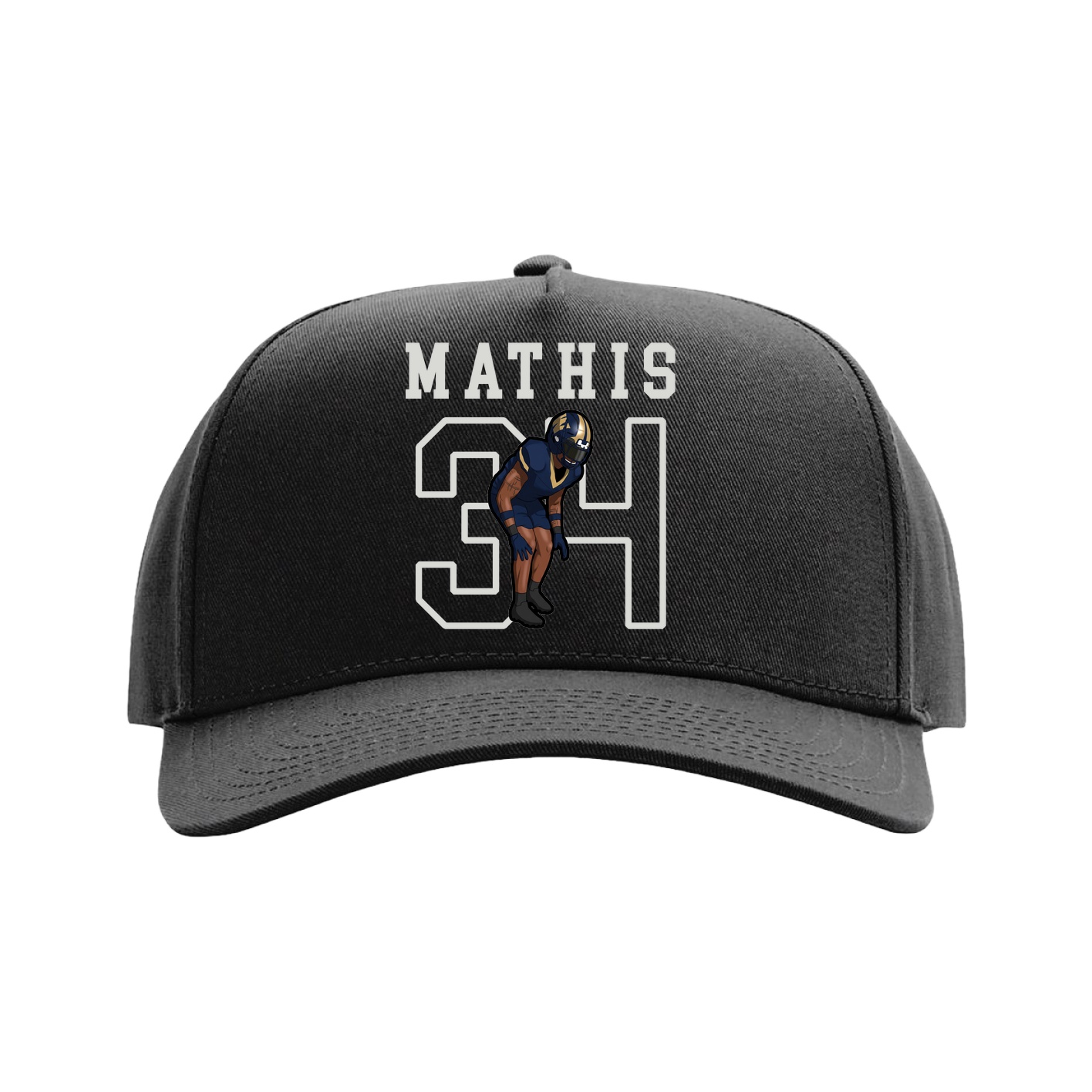 Full Fabric Five-Panel Champ Cap — Shirsey in Black