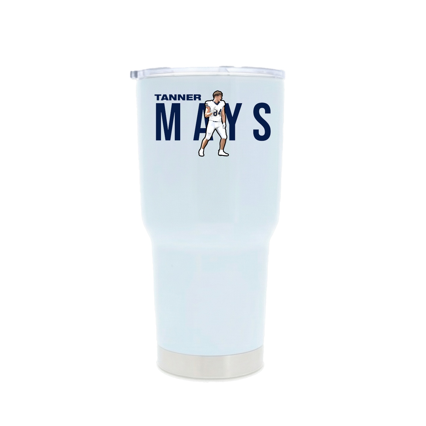30oz Stainless Steel Tumbler — Player Name in White