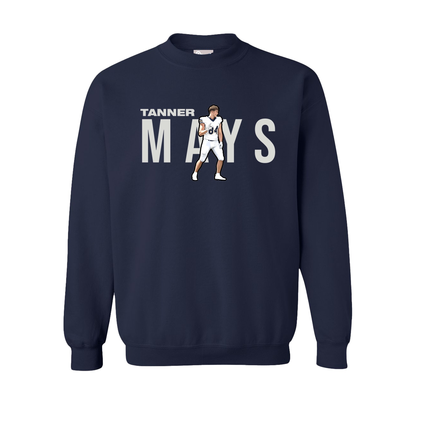 Fleece Crew — Player Name in Navy