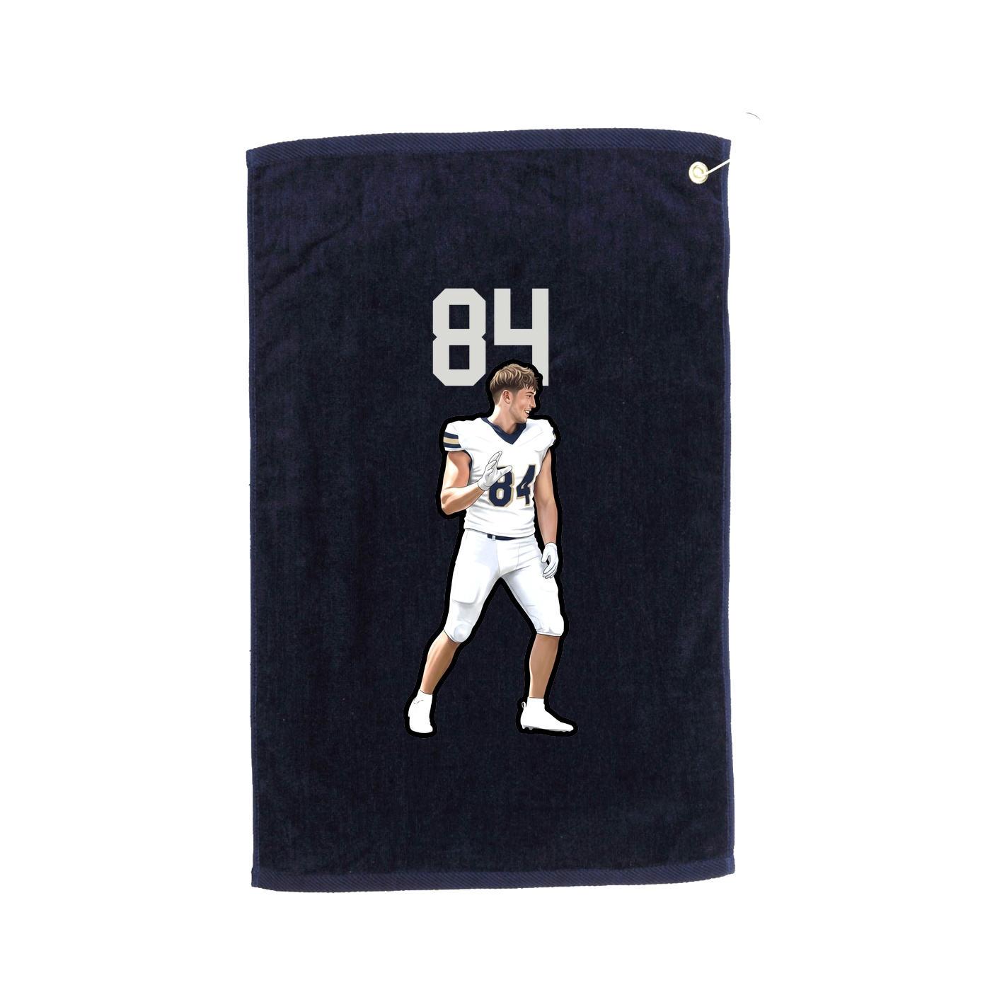 Golf Towel — Number Top in Navy
