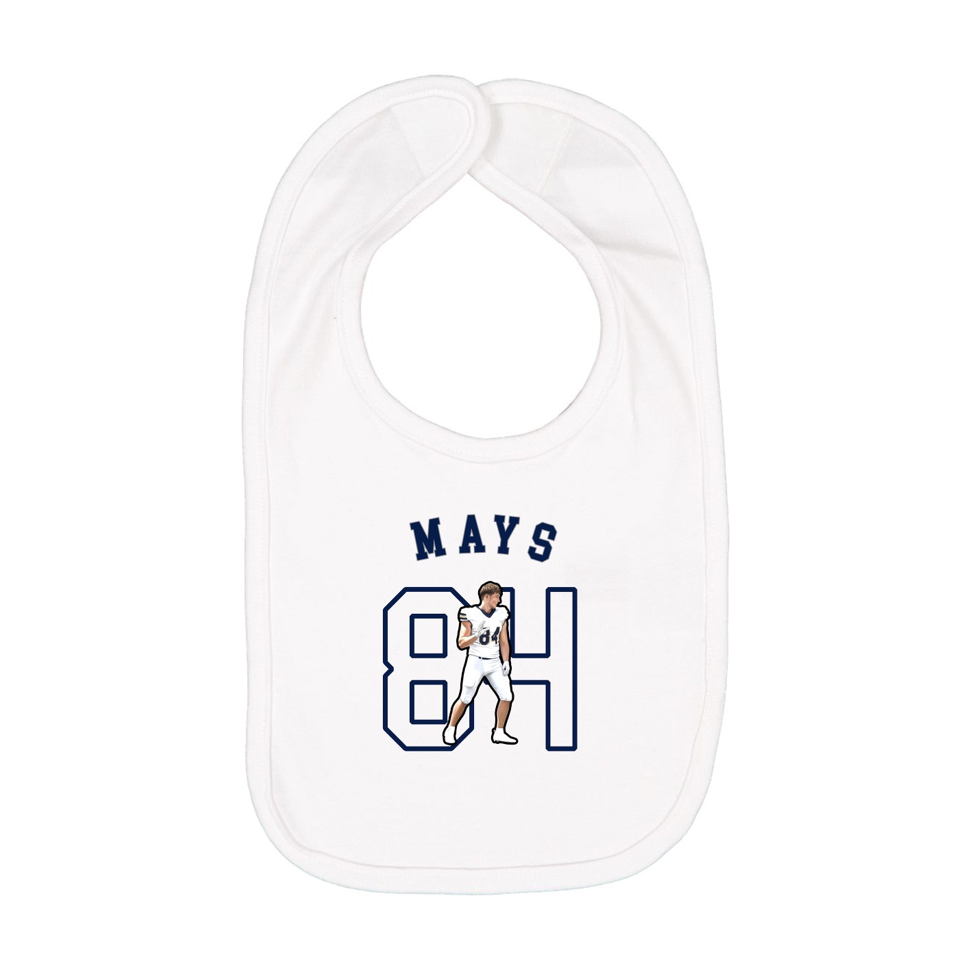 Infant Bib — Shirsey Arch in White