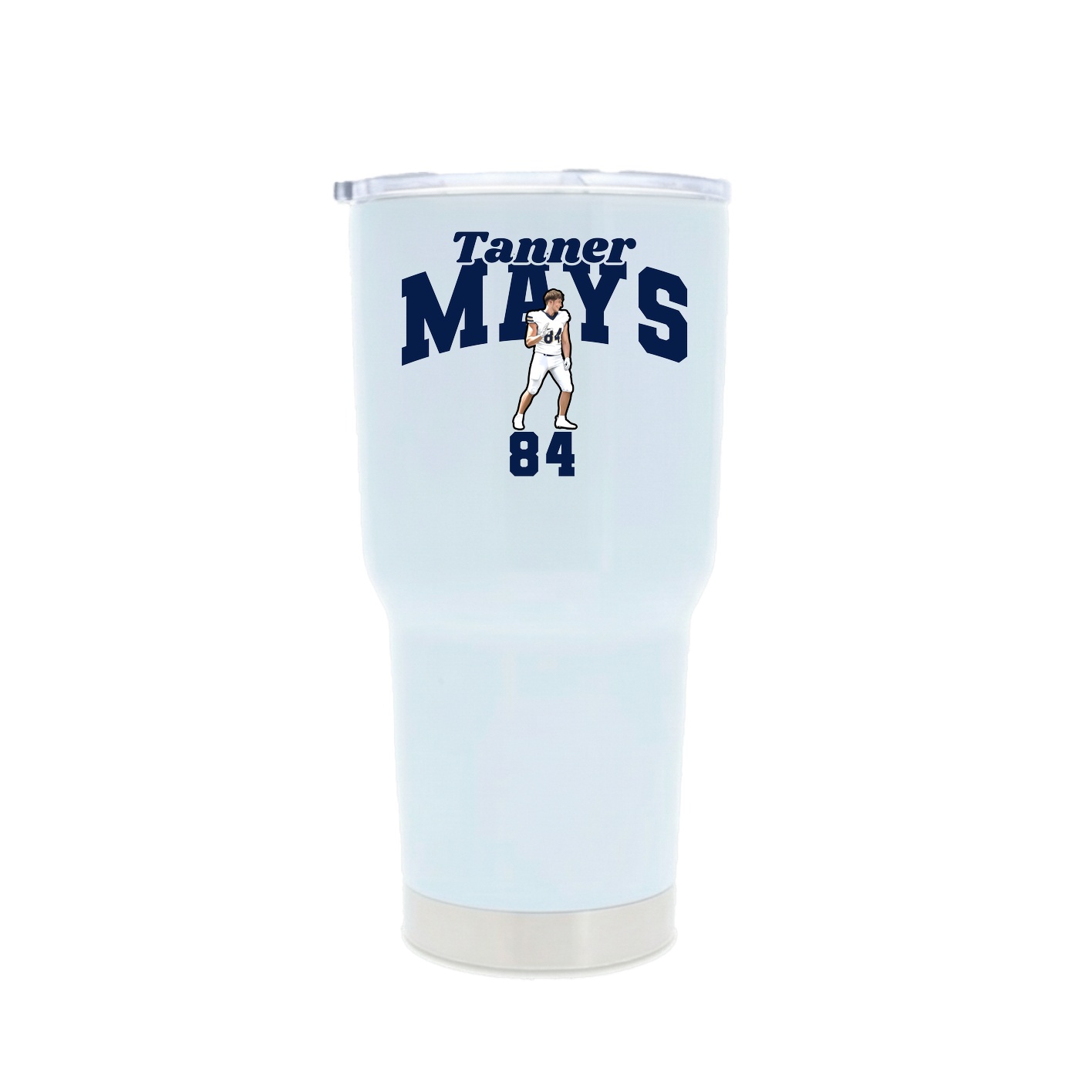 30oz Stainless Steel Tumbler — Signature Arch in White