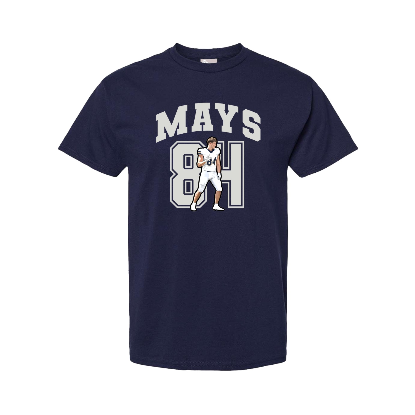 Youth Tee — Number in Navy