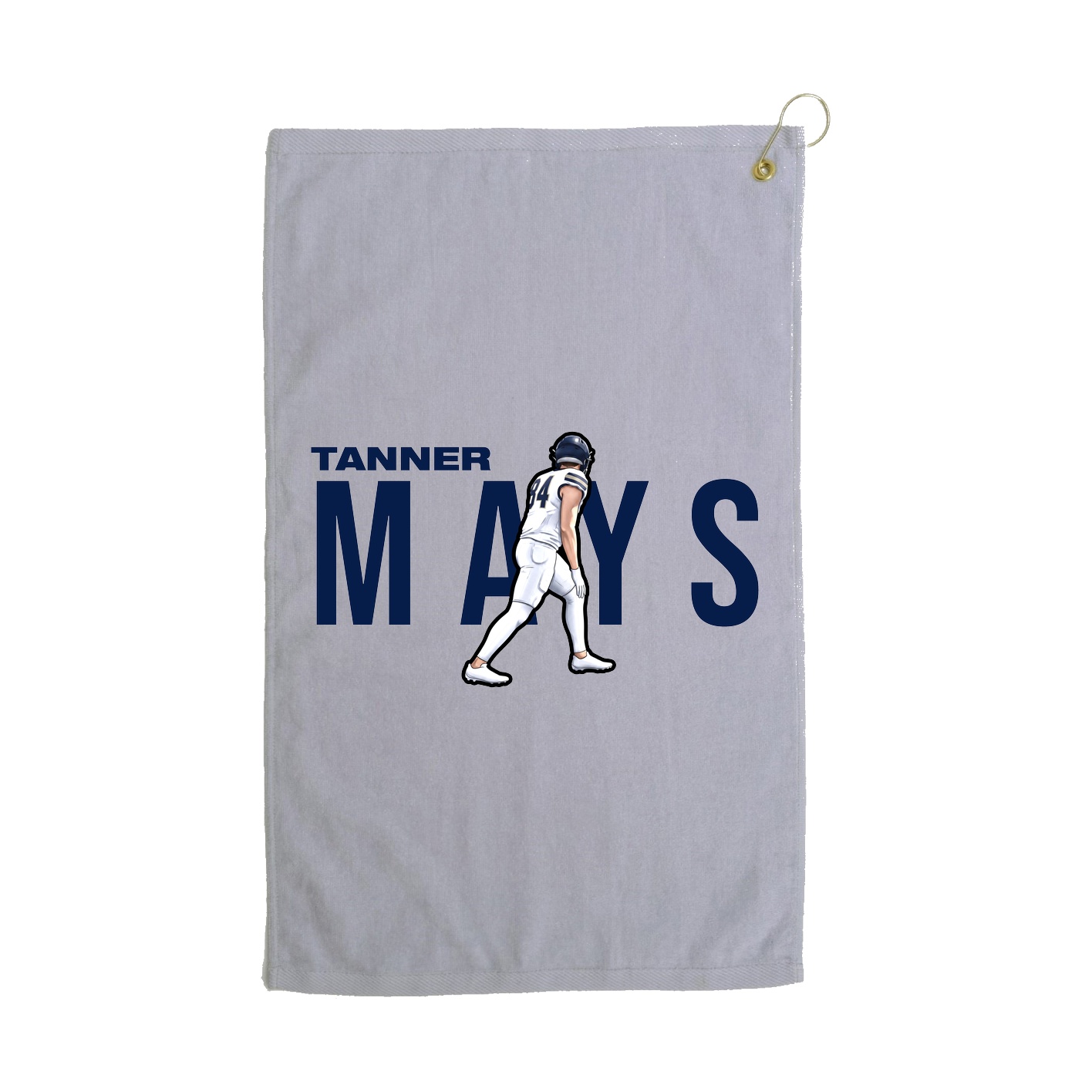 Golf Towel — Player Name in Grey