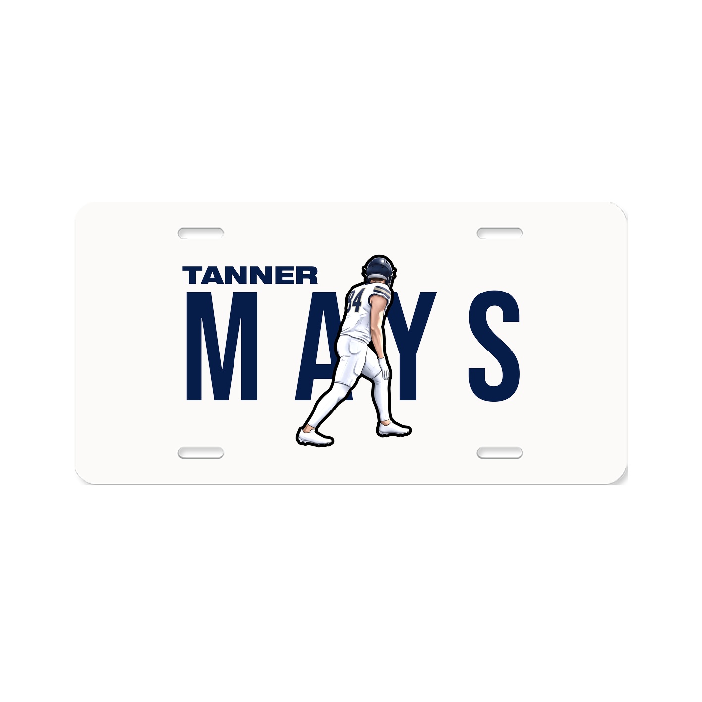 License Plate — Player Name in Classic