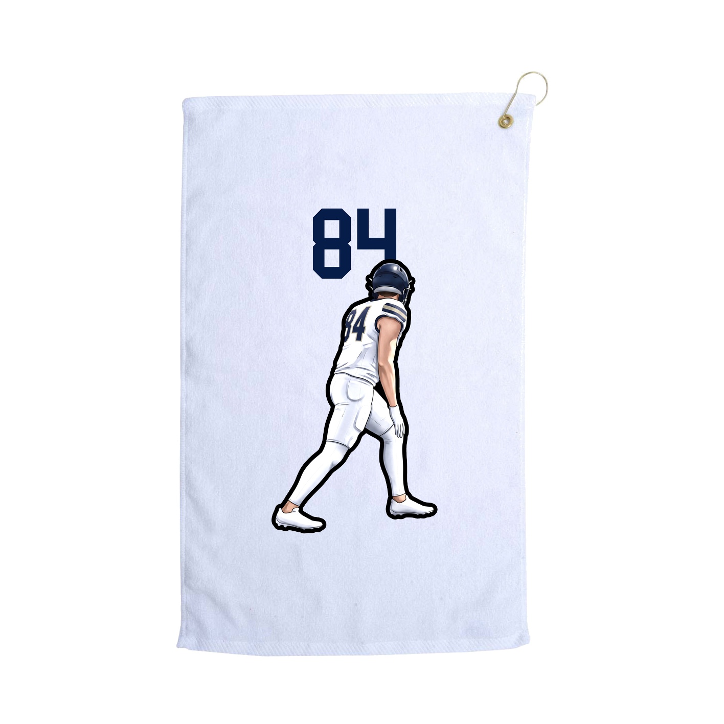 Golf Towel — Number Top in White