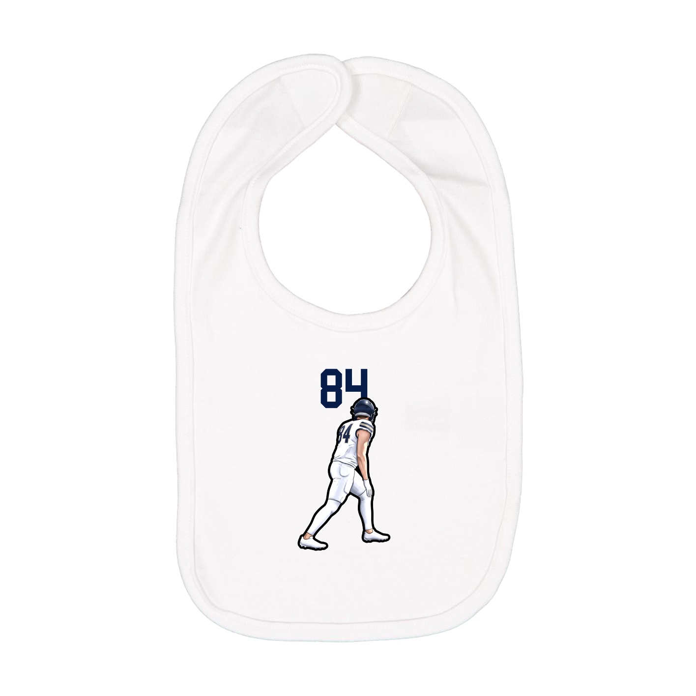 Infant Bib — Number Top in White