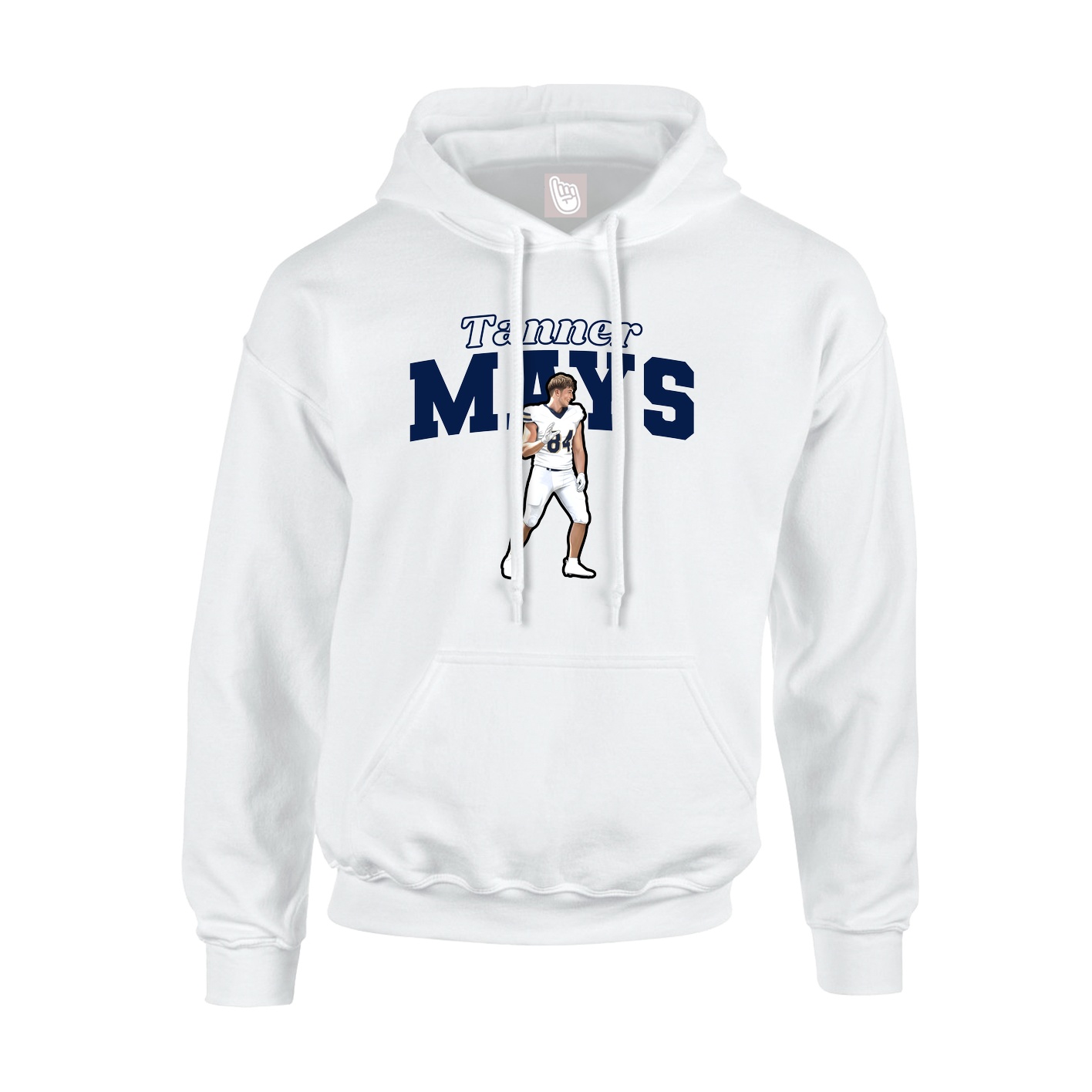 Hoodie — Name Arch in White