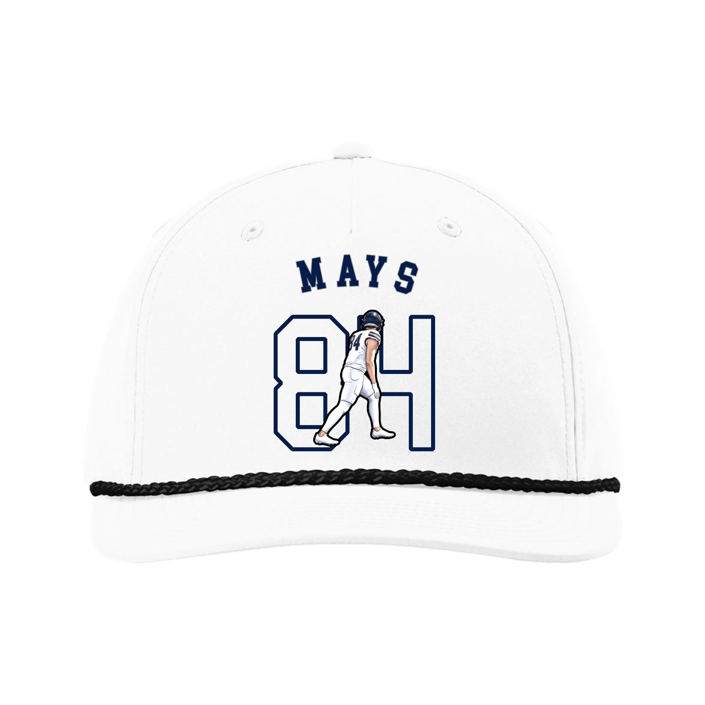 Five-Panel Classic Rope Cap — Shirsey Arch in White