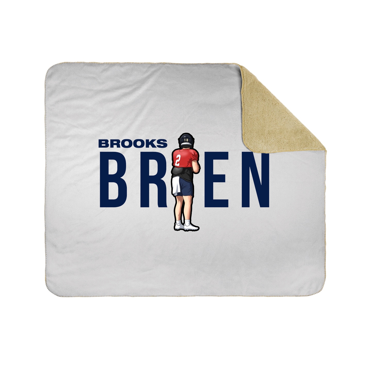 Throw Blanket — Player Name in White