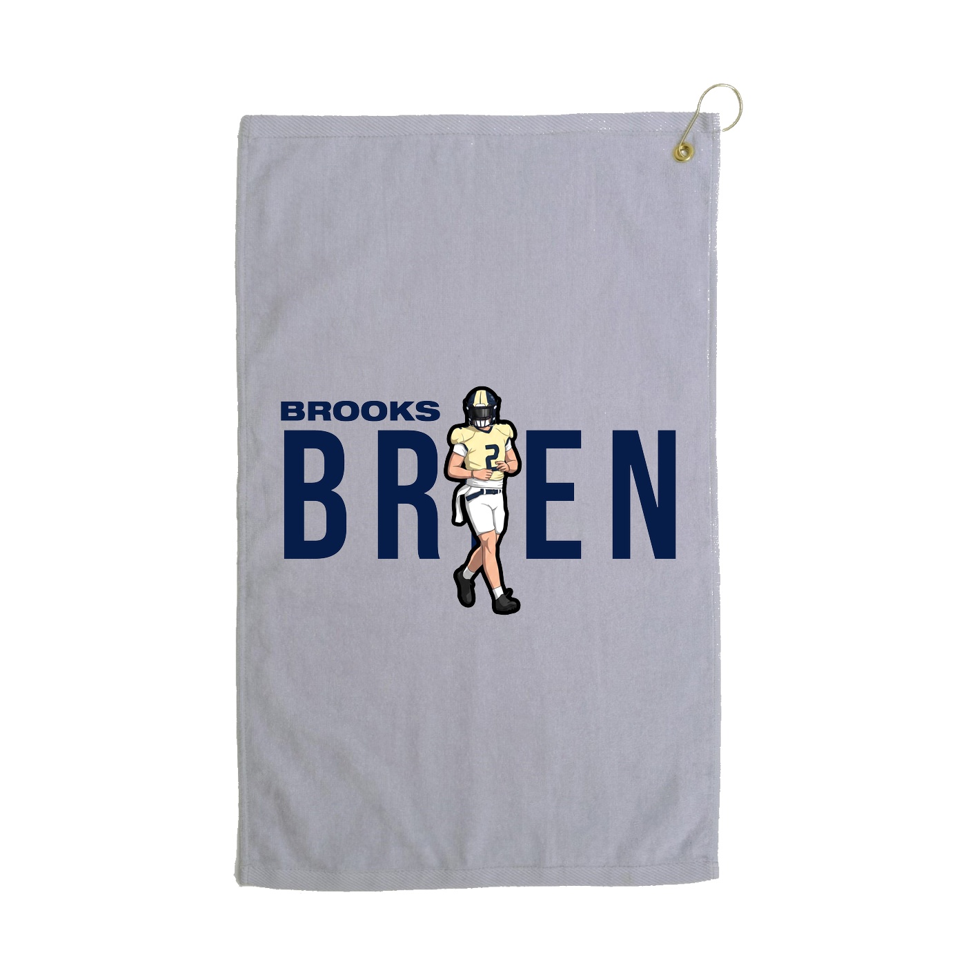 Golf Towel — Player Name in Grey