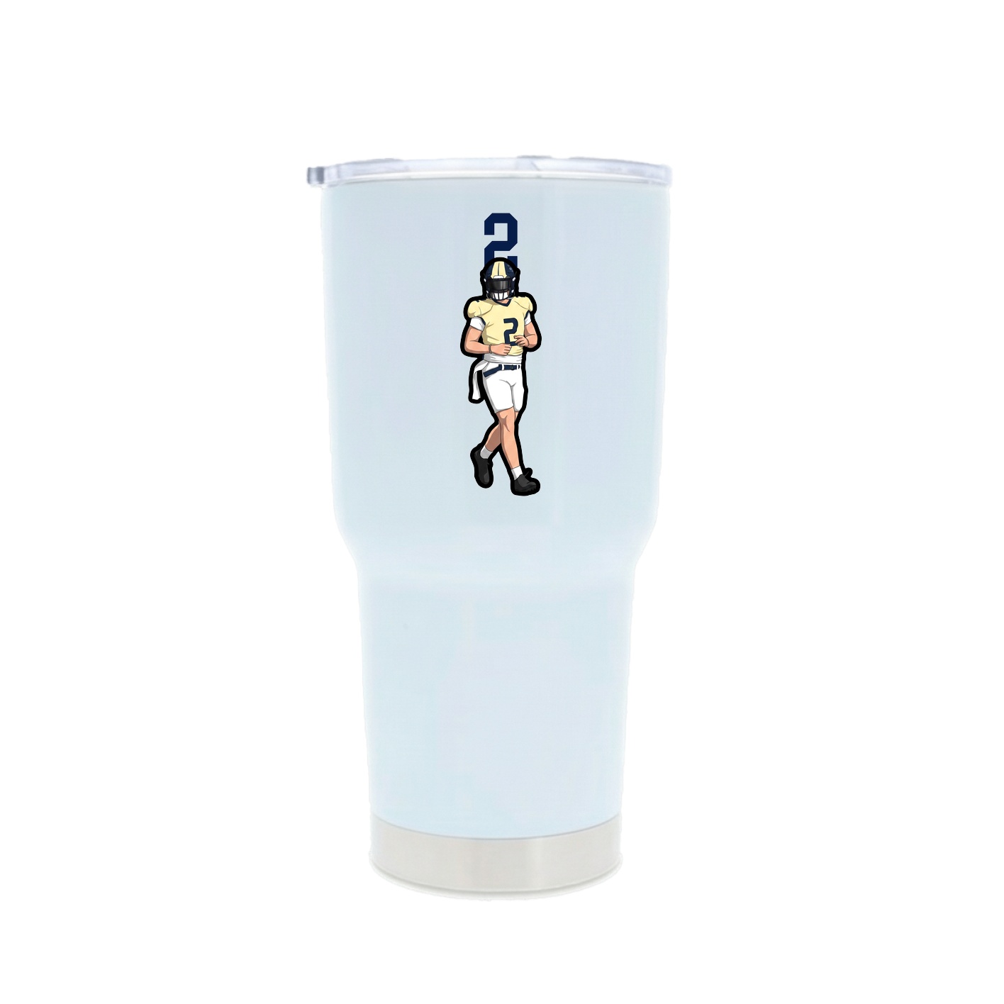 30oz Stainless Steel Tumbler — Number Top in White