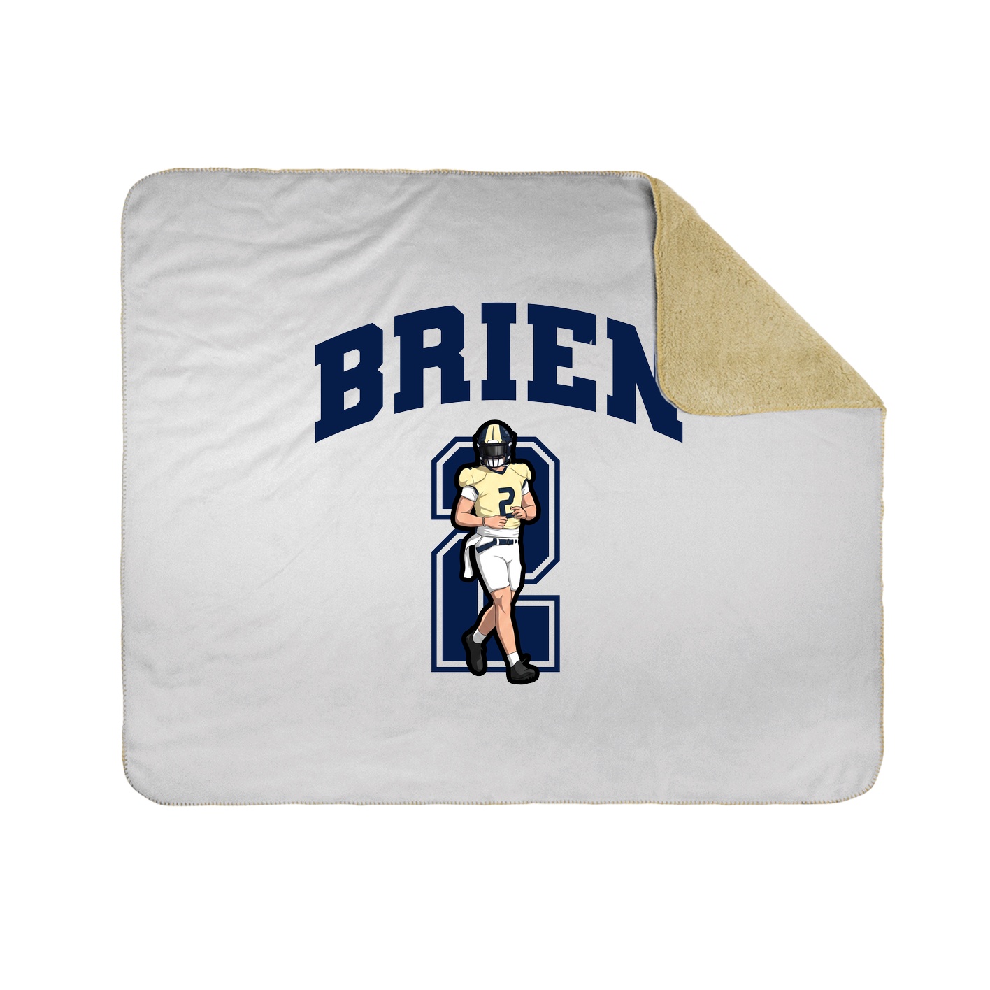 Throw Blanket — Number in White