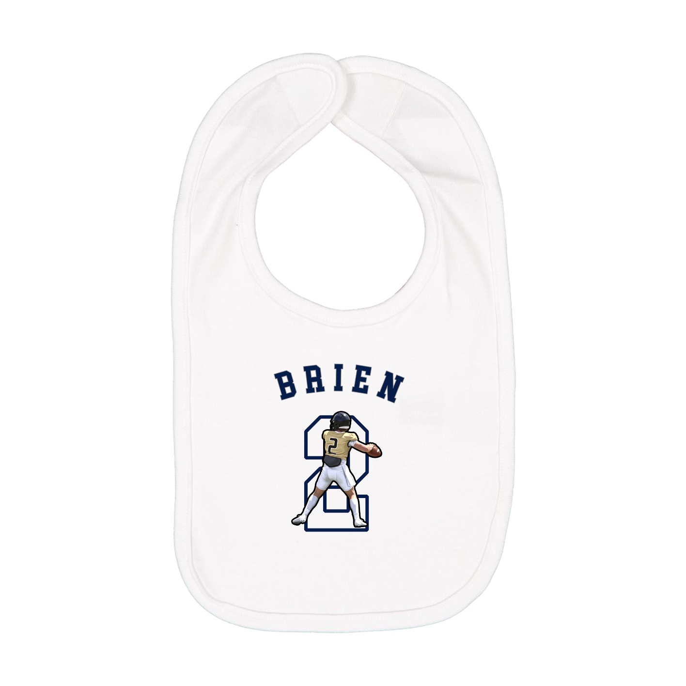 Infant Bib — Shirsey Arch in White