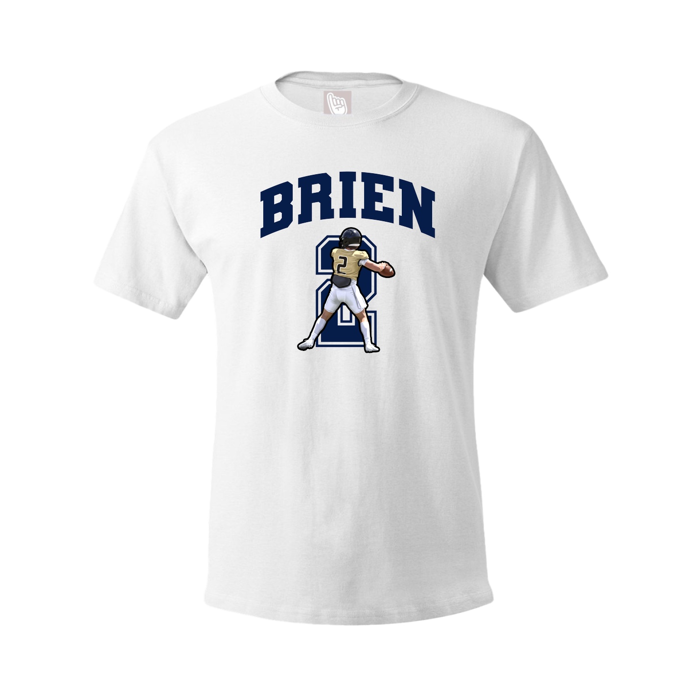 Youth Tee — Number in White