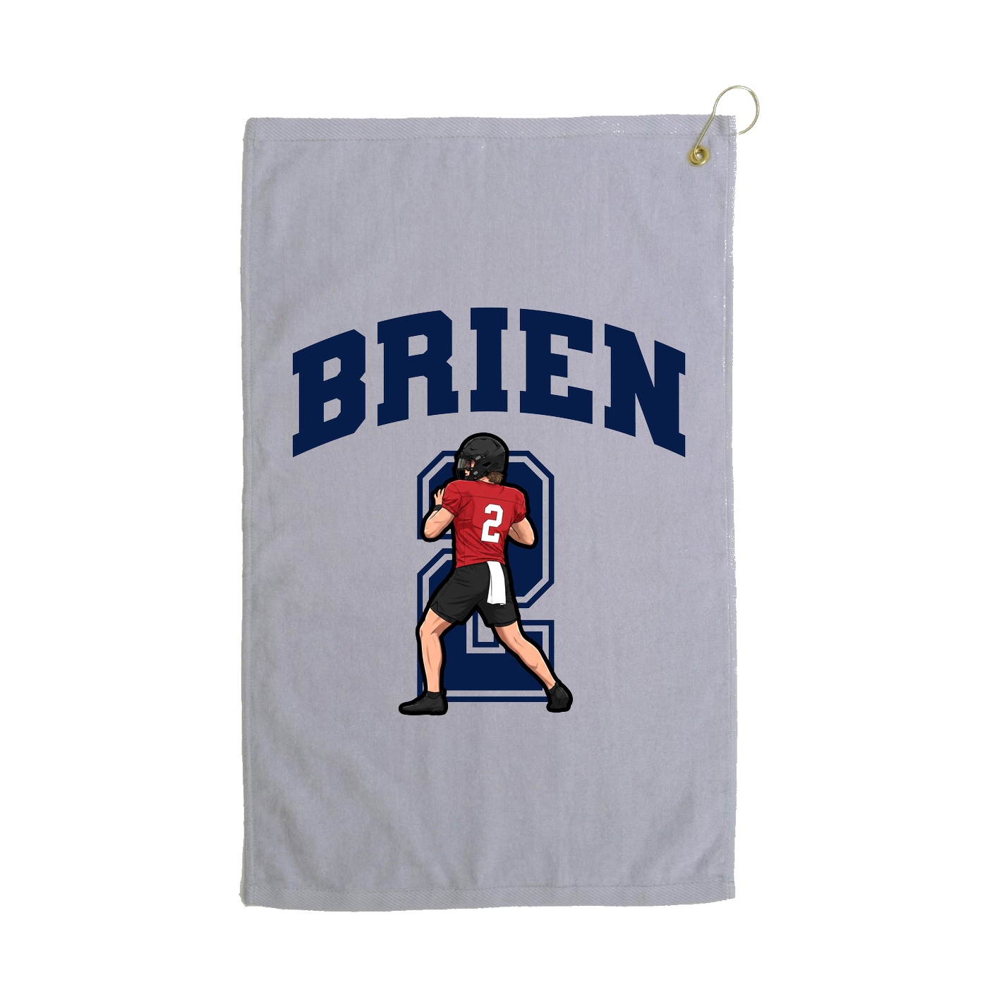 Golf Towel — Number in Grey