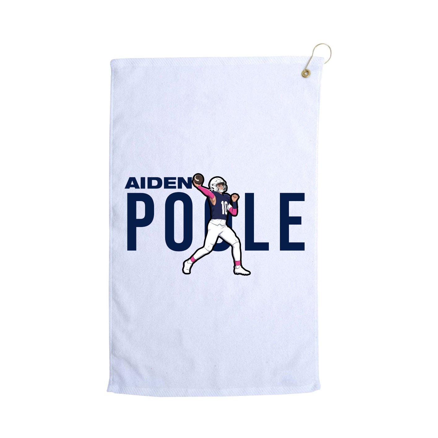 Golf Towel — Player Name in White