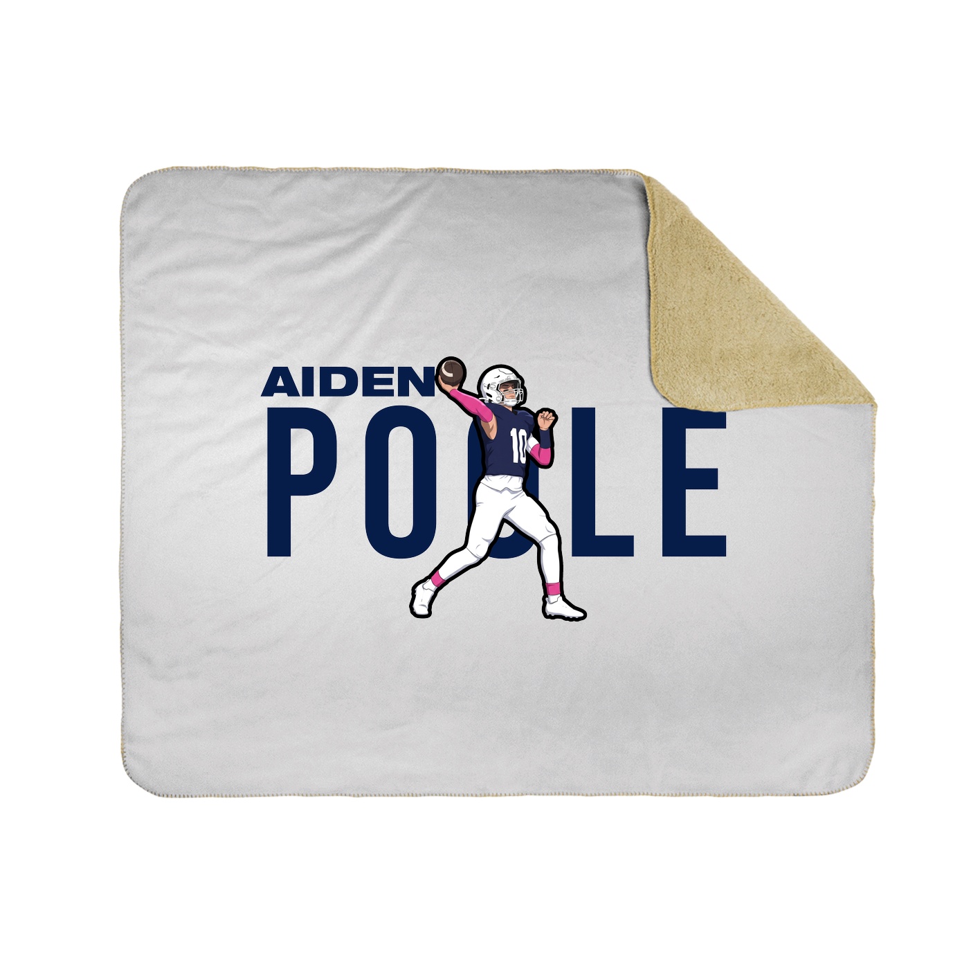 Throw Blanket — Player Name in White