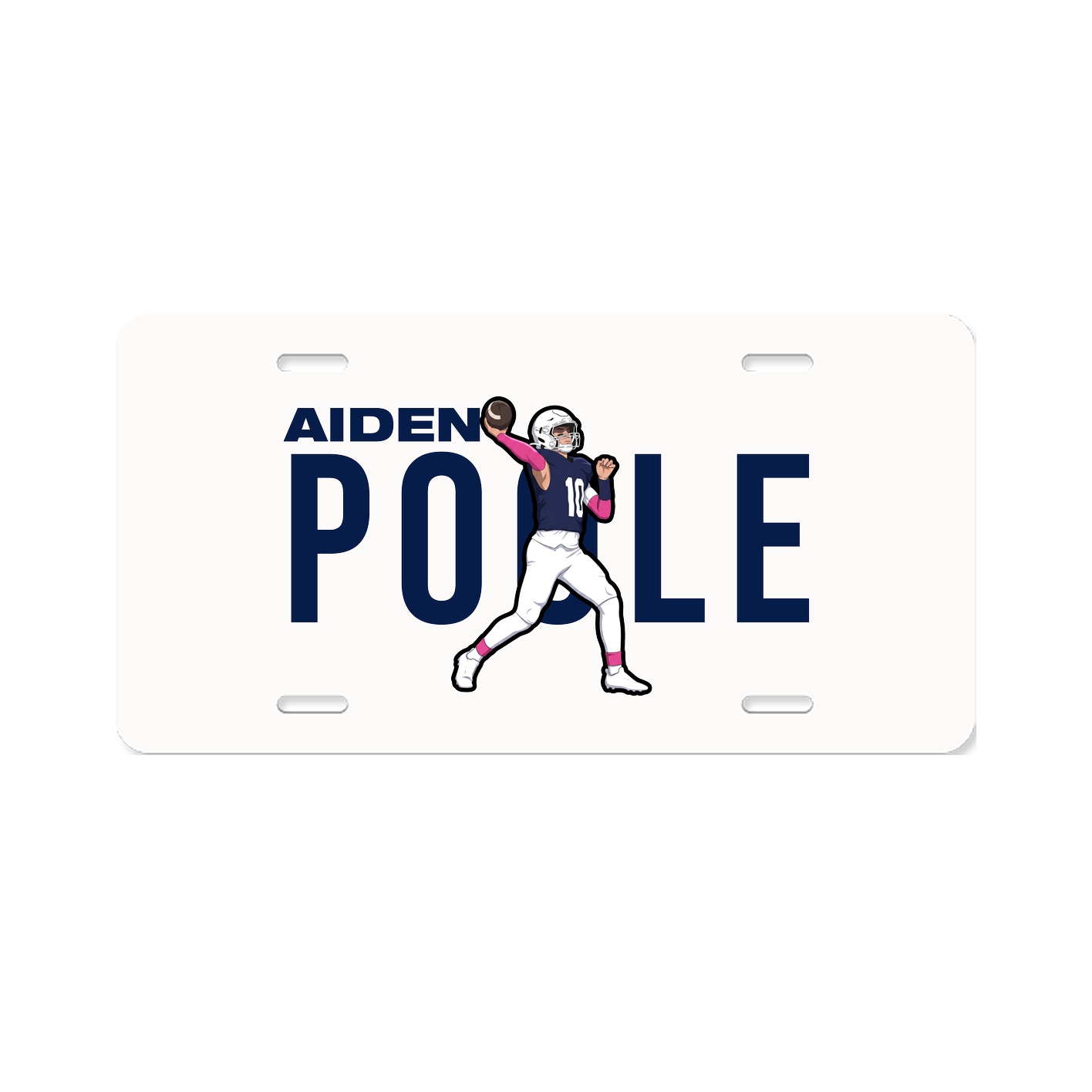 License Plate — Player Name in Classic